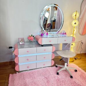 Tocador Glamour 2339 Rosa